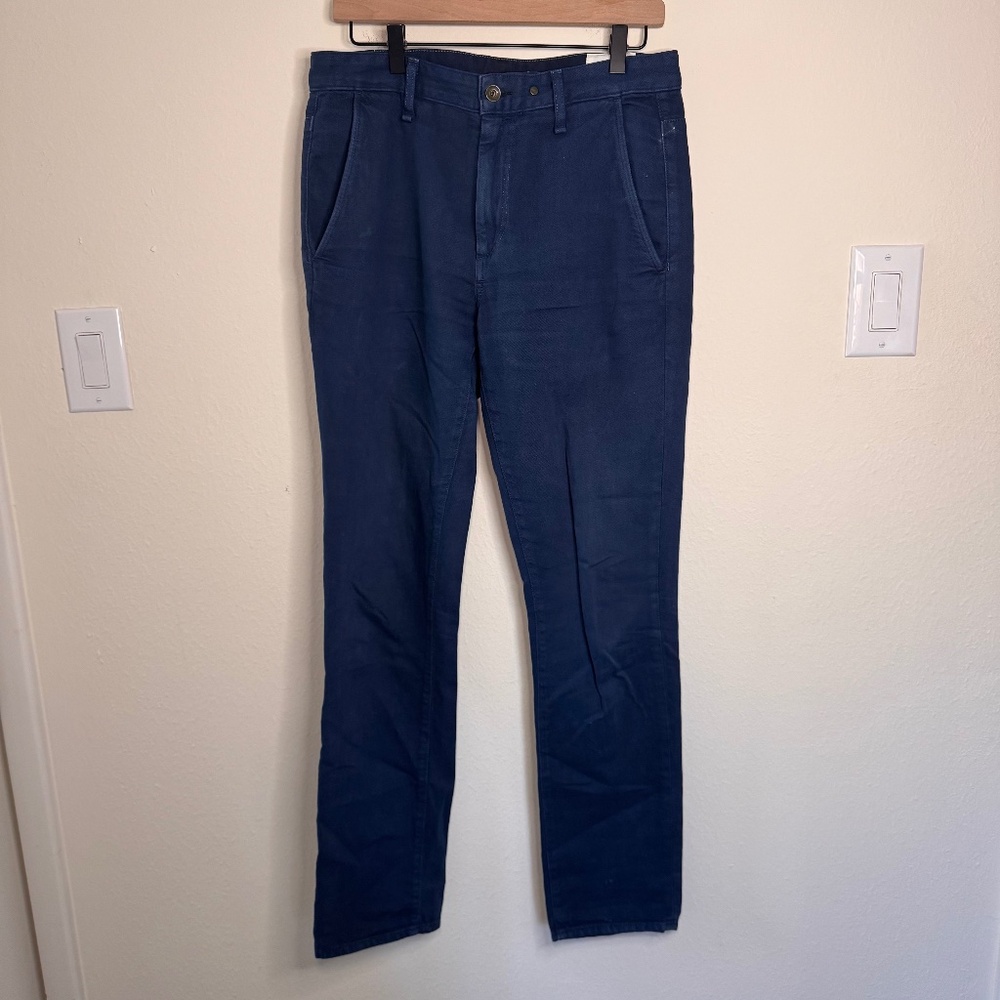 Rag & Bone Slim Fit Pants Men's Size 30 Deep Indigo Casual Cotton Hemp